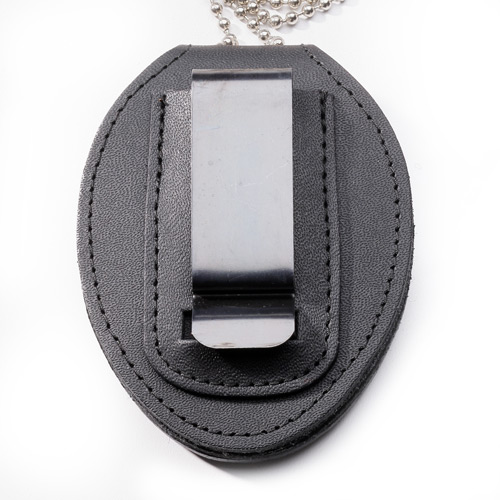Perfect Fit Pocket Chain Recessed Badge Holder with Belt Cli