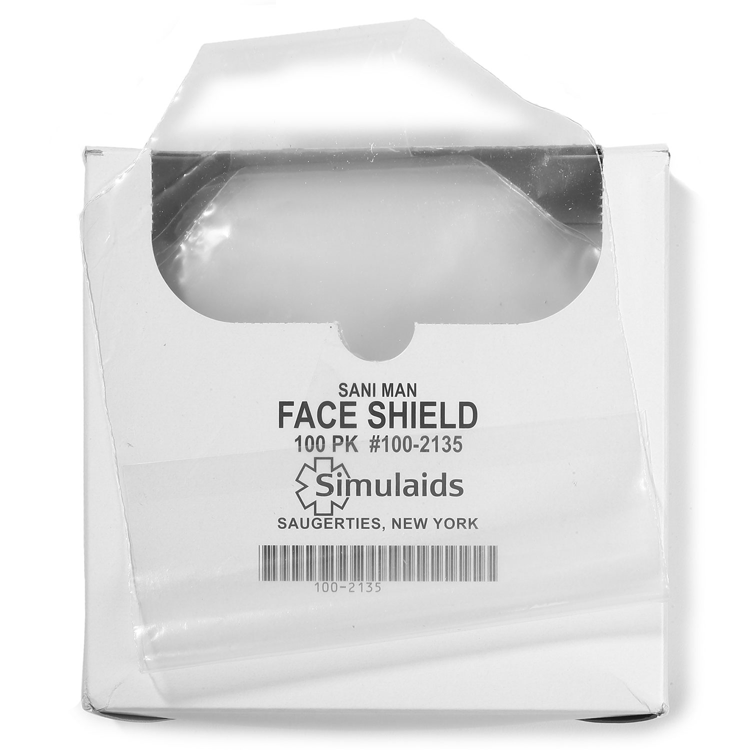 Simulaids Face Shield/Lung SHD F/Sani-Man (100 Pack)
