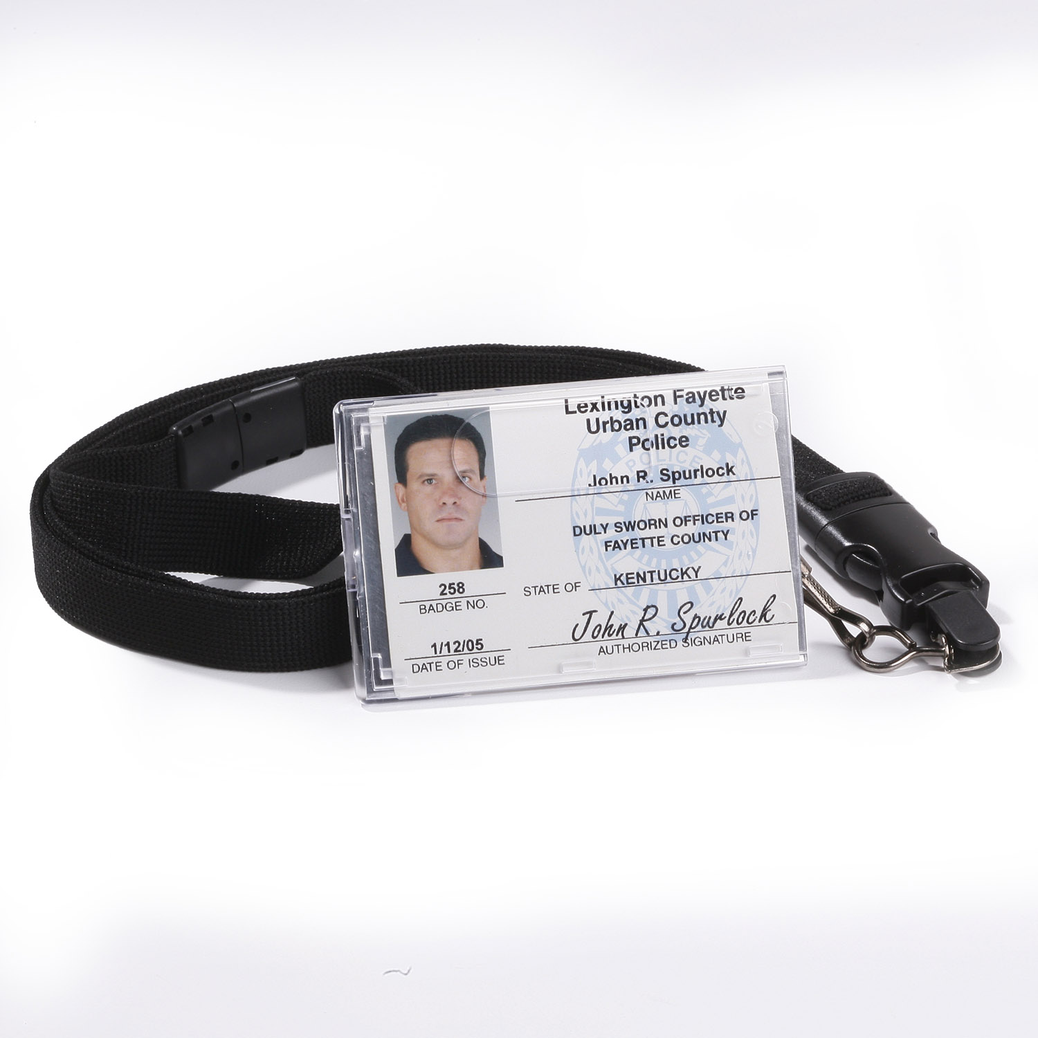 Strong RFID Protected Clear Rigid Card Holder with Lanyard
