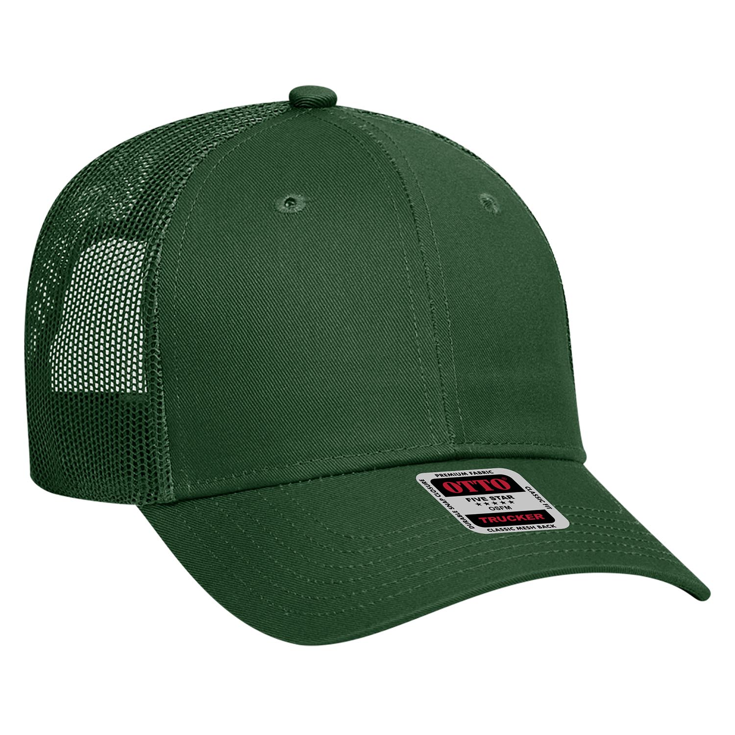 OTTO 6 Panel Low Profile Mesh Back Trucker Hat