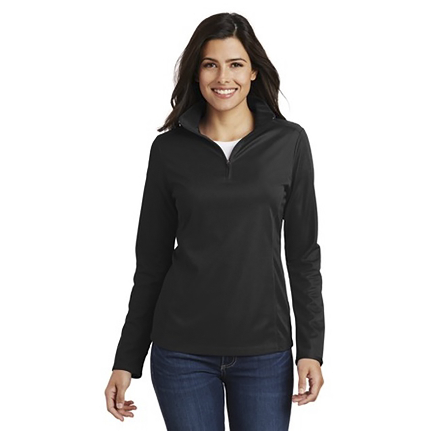 PORT AUTHORITY LADIES PINPOINT MESH PULLOVER