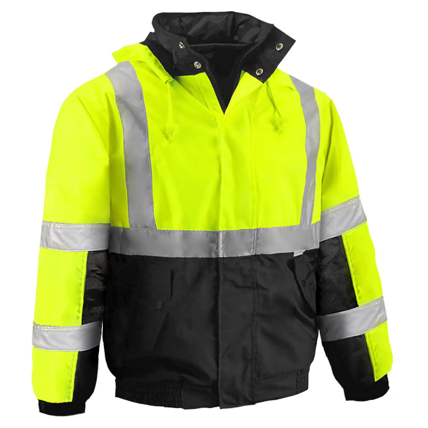 Reflective Apparel Hi-Vis Waterproof Zip-Out Bomber Jacket