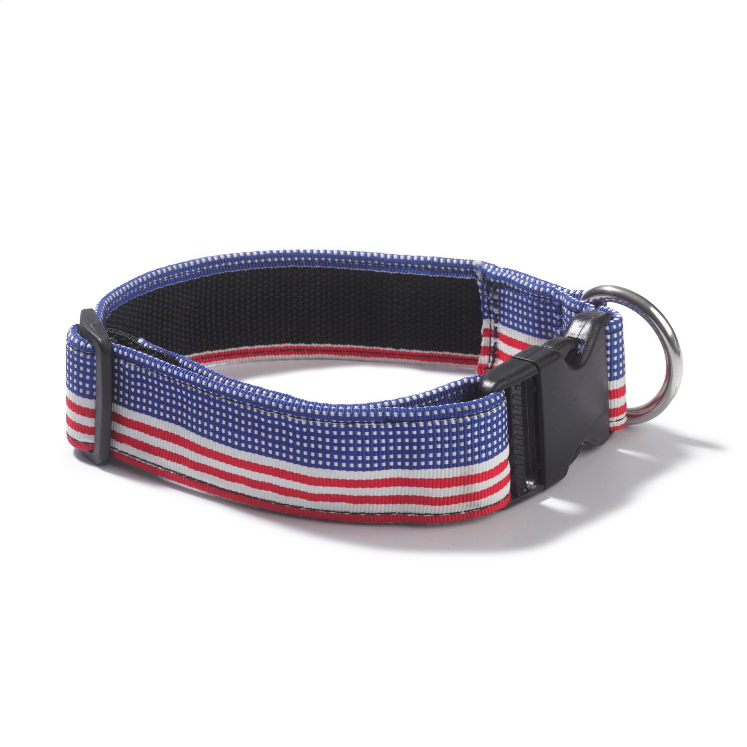 Boston Leather Patriotic Decorative Embroidered K9 Collar