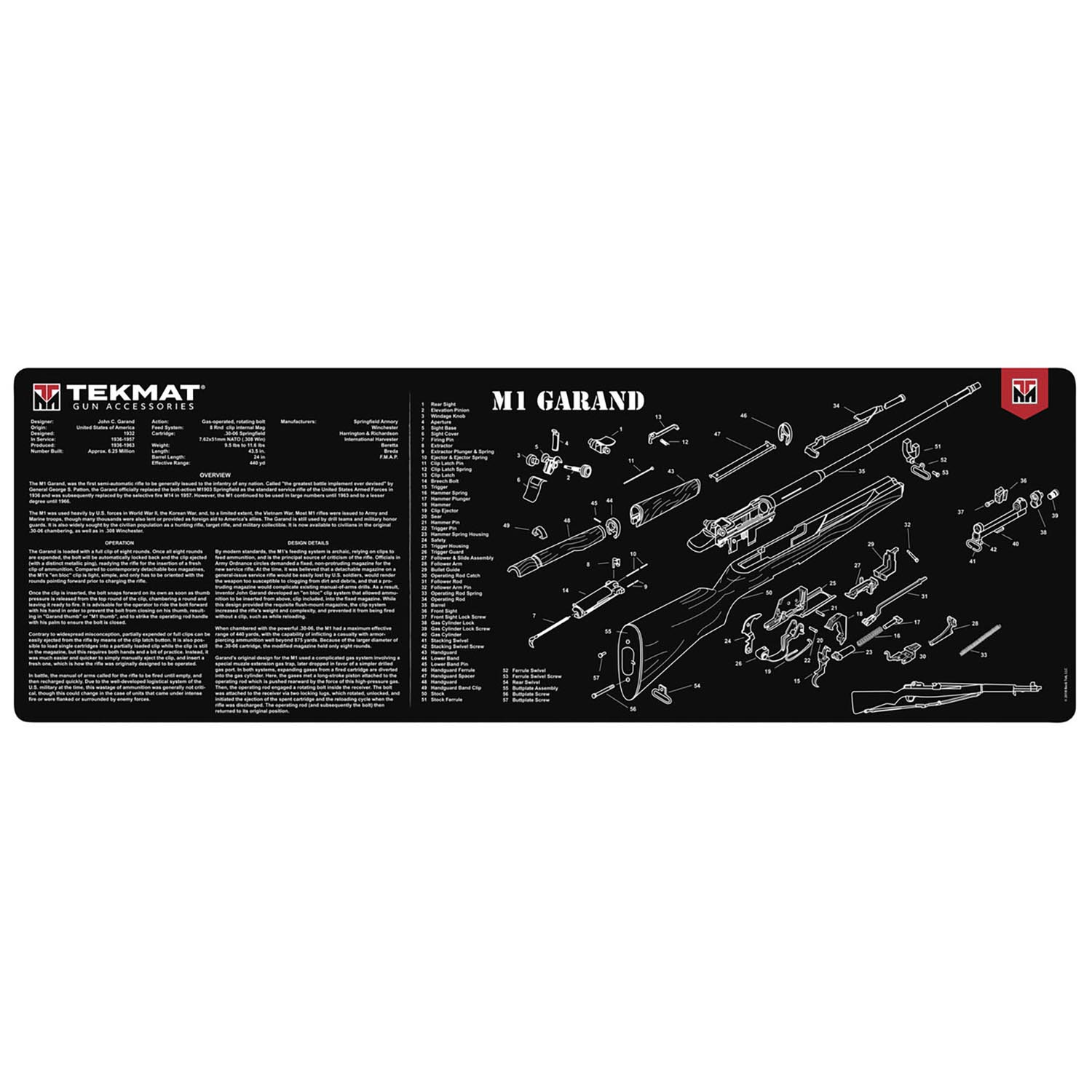 TekMat M1 GARAND Gun Cleaning Mat 36"