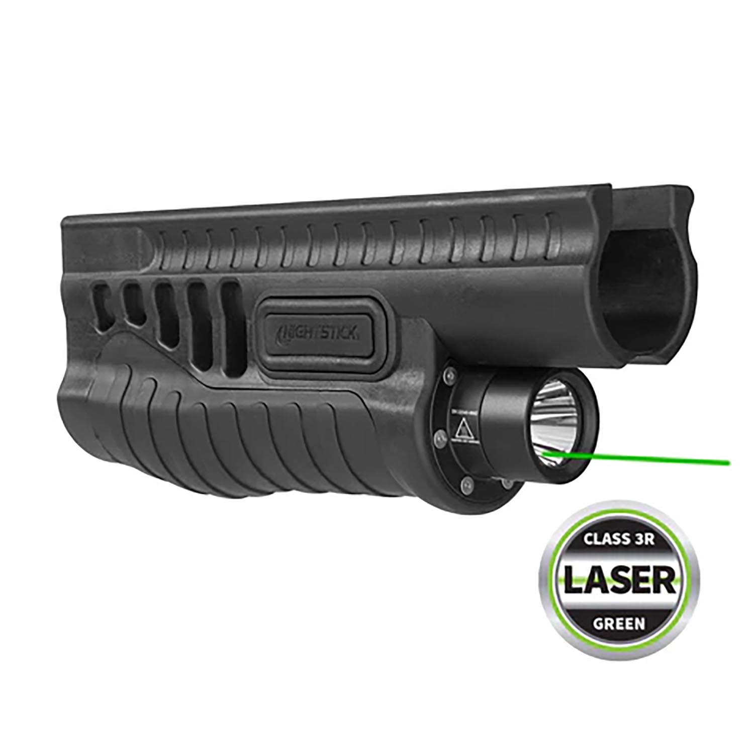 Nightstick Shotgun Forend Weapon Light with Green Laser