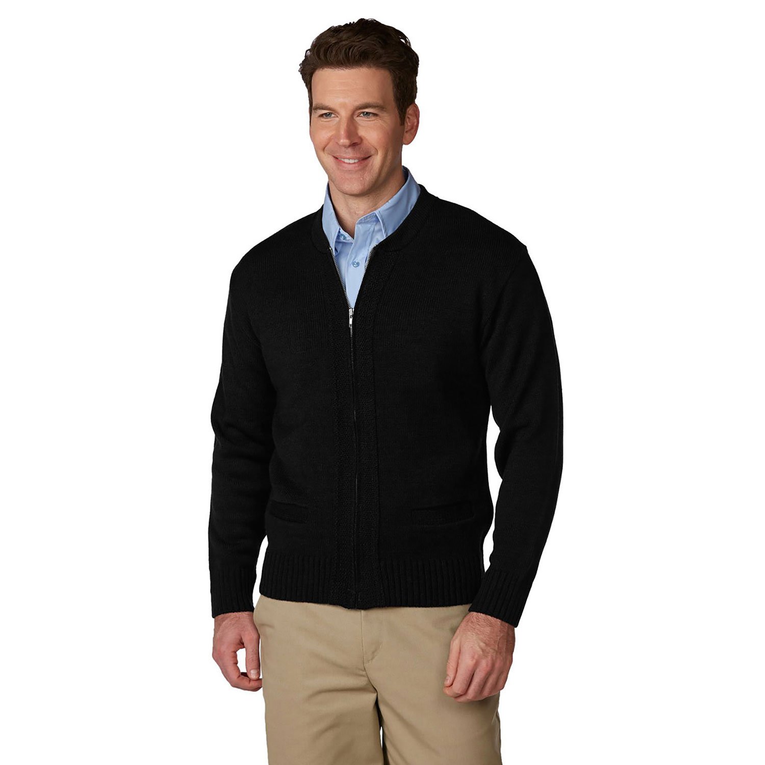 A+ Career Apparel Unisex Heavyweight Zip-Front Crewneck Card