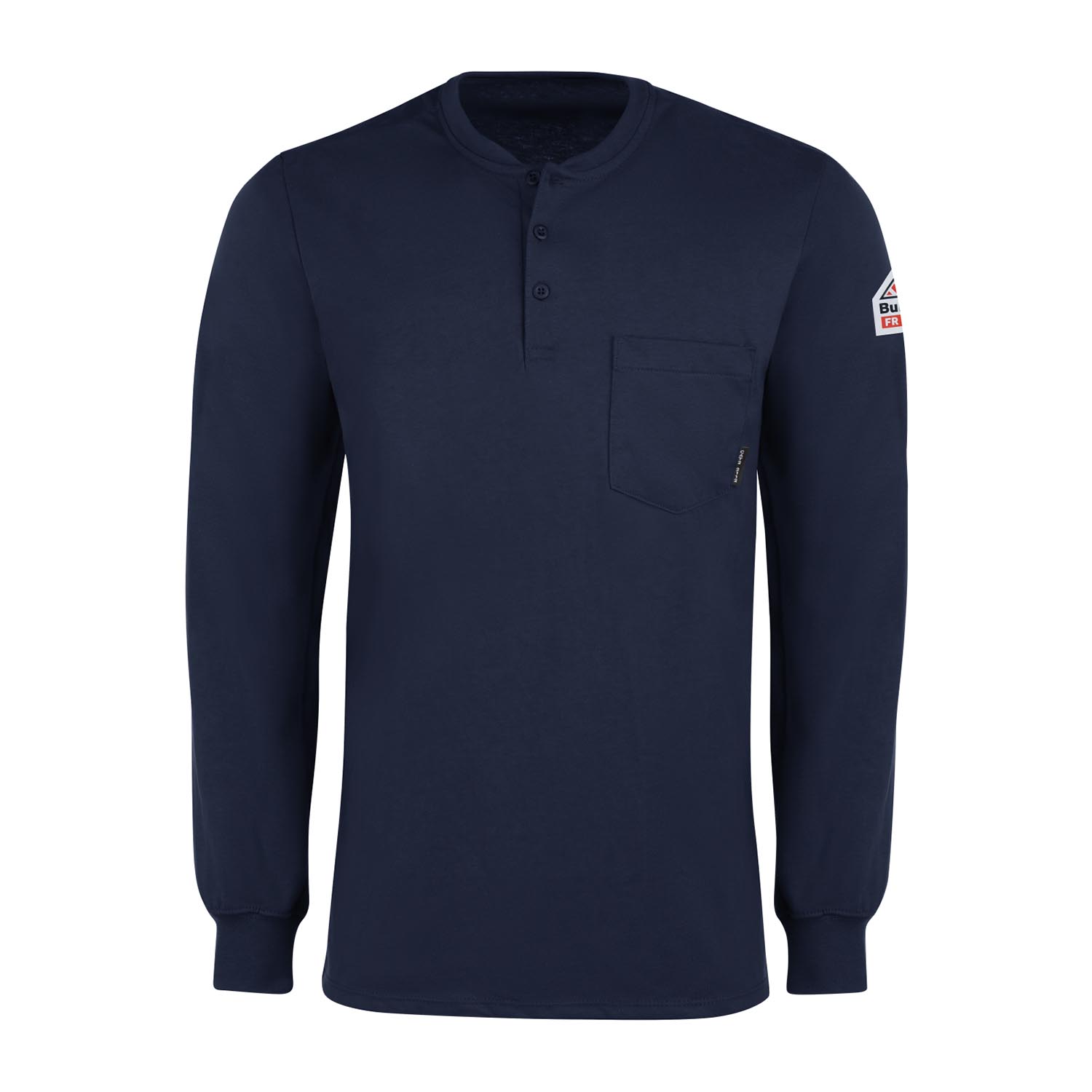 Bulwark Men's Lightweight Flame Resistant Henley Long Sleeve