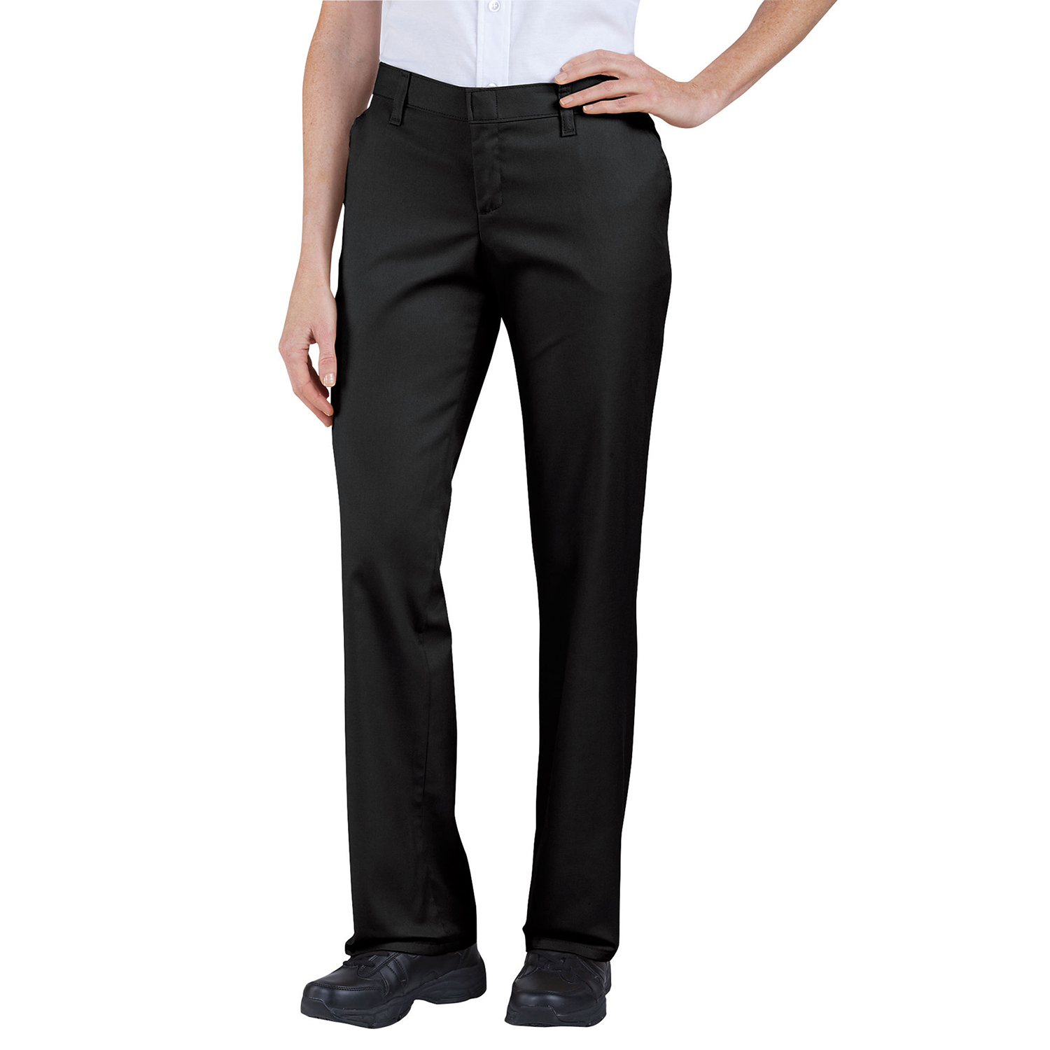 DICKIES WOMENS PREMIUM RELAXED STRAIGHT FLAT FRONT PANT