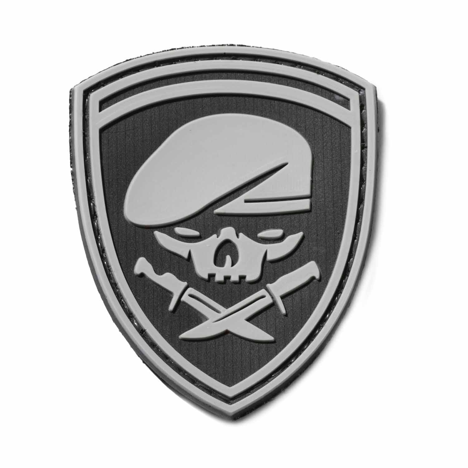 PFI Fashions Skull Knife PVC Patch (Black & Gray)