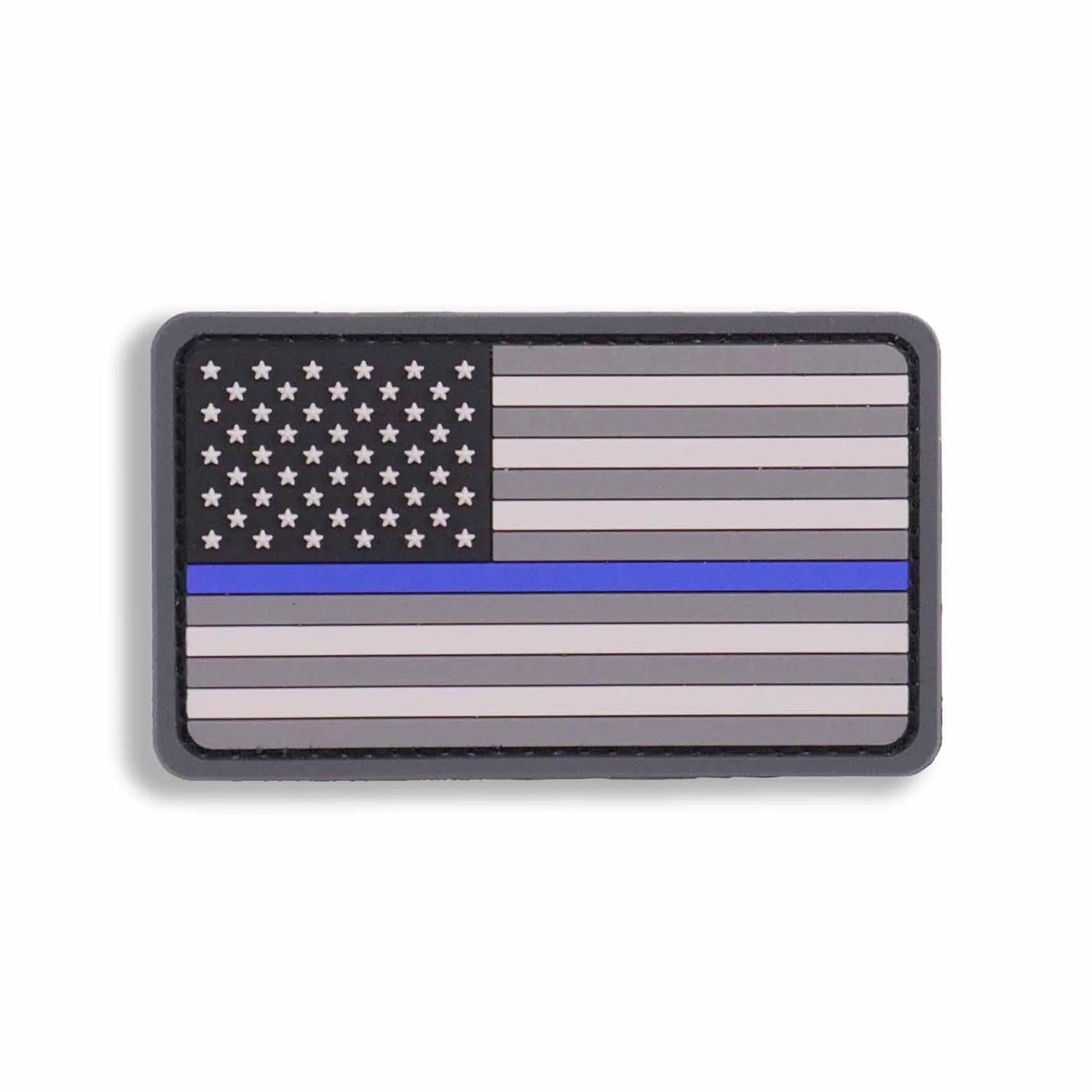 Mil-Spec Monkey U.S. Flag PVC Thin Blue Line Morale Patch