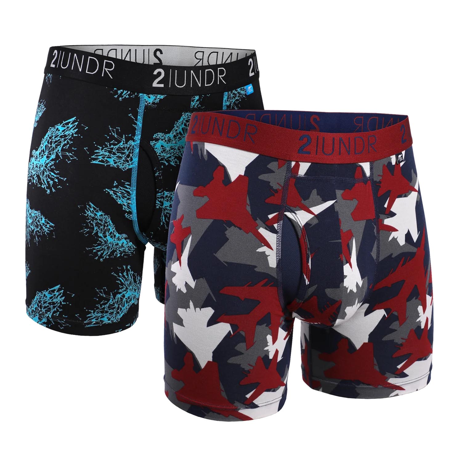 2UNDR Men's Swing Shift 6" Boxer Briefs, 2 Pack