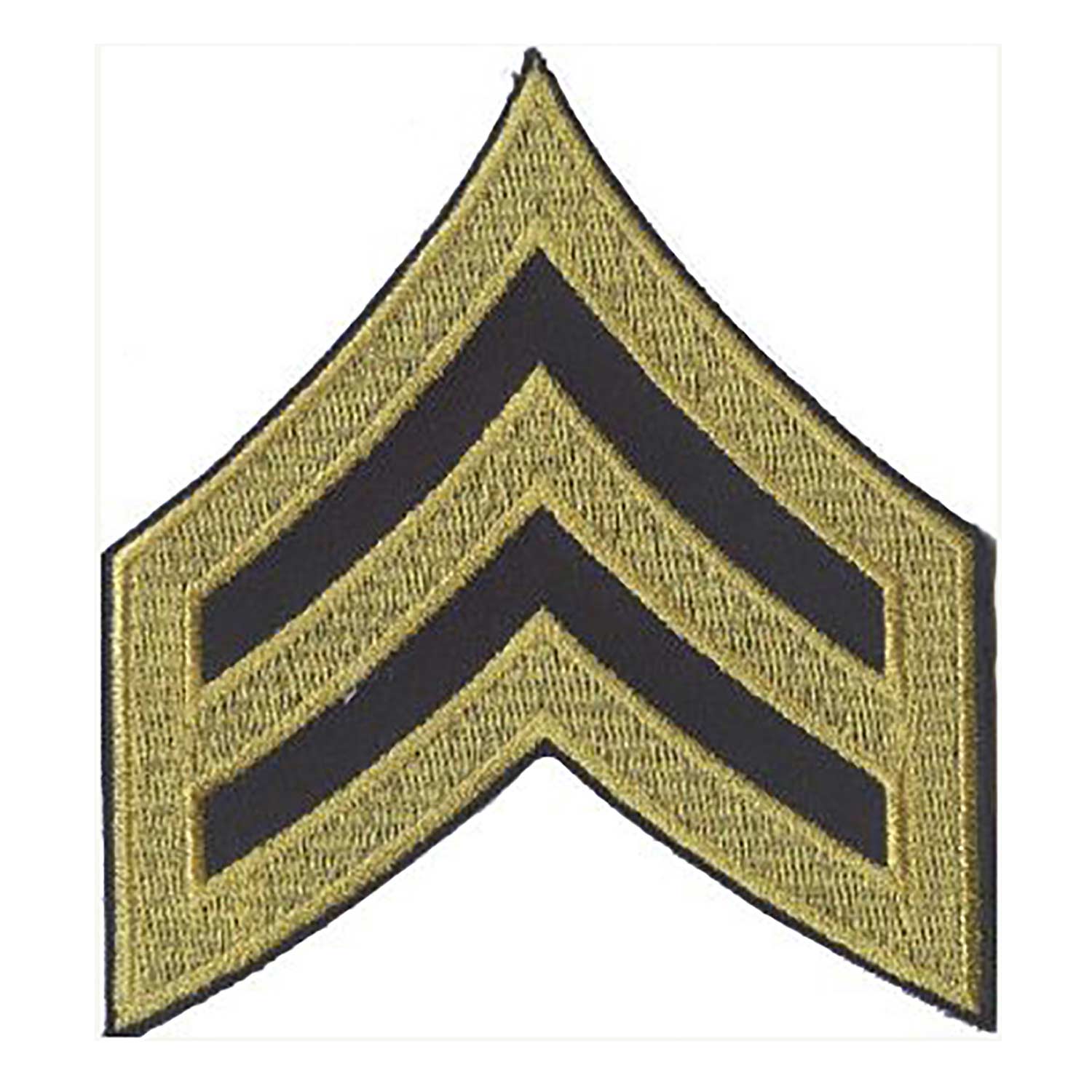 Premier Emblem Deluxe Sergeant Chevrons Stitched Border 3 1/