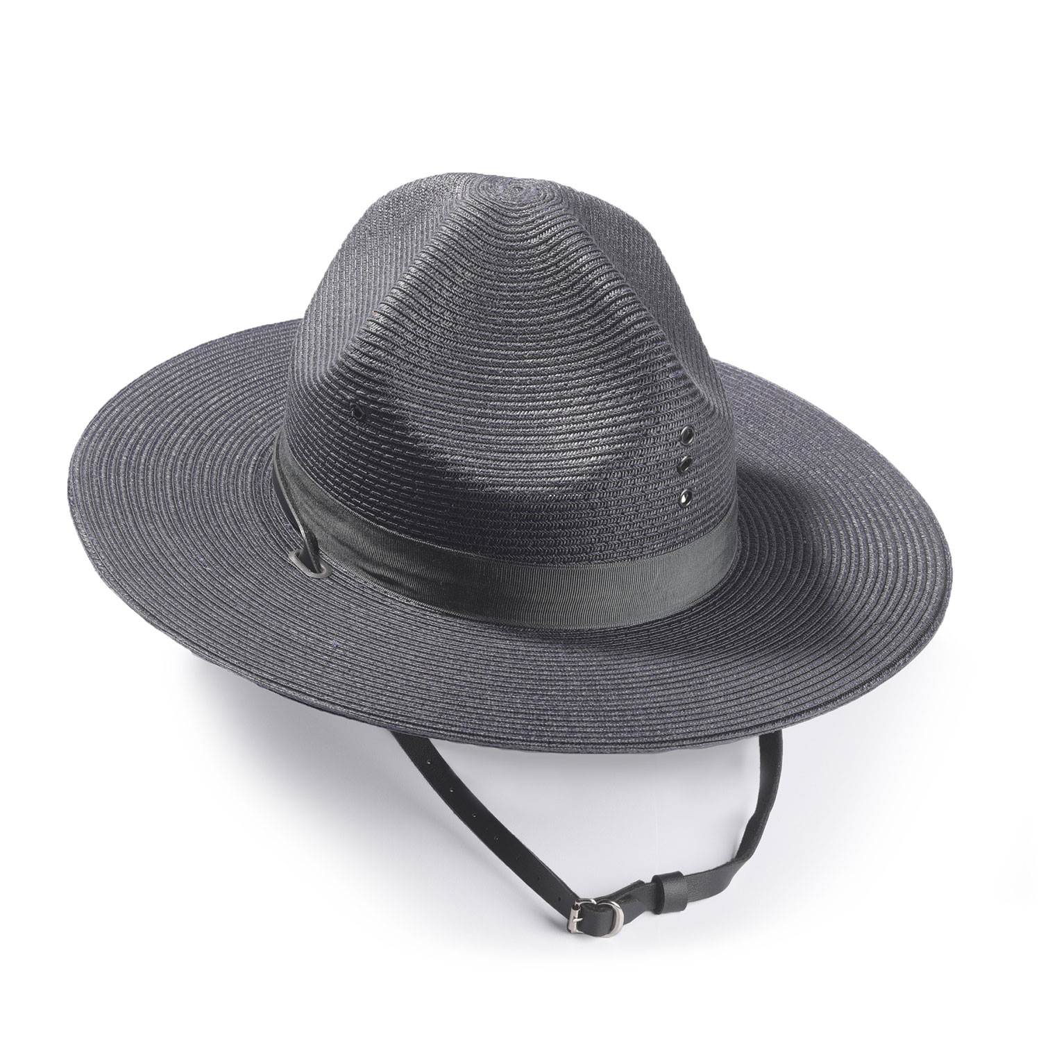Triple Brim Straw Campaign Hat with Two Eyelets
