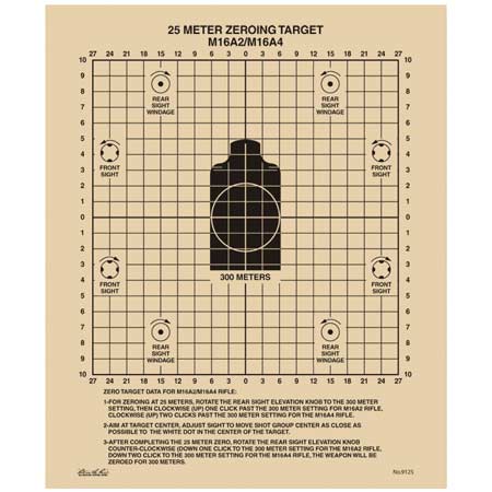Rite in the Rain All-Weather 25 Meter Zeroing Targets (100 S