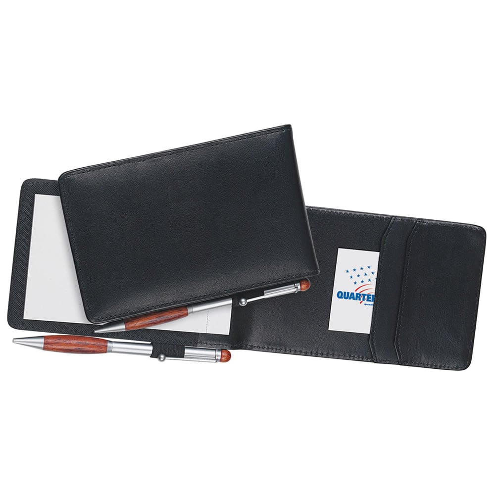 Strong Deluxe Black Leather Notepad